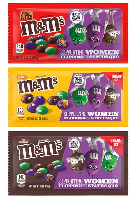 M&Ms Reveals New Packaging with Only the Female M&M。